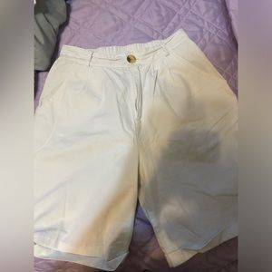 No brand old money white shorts